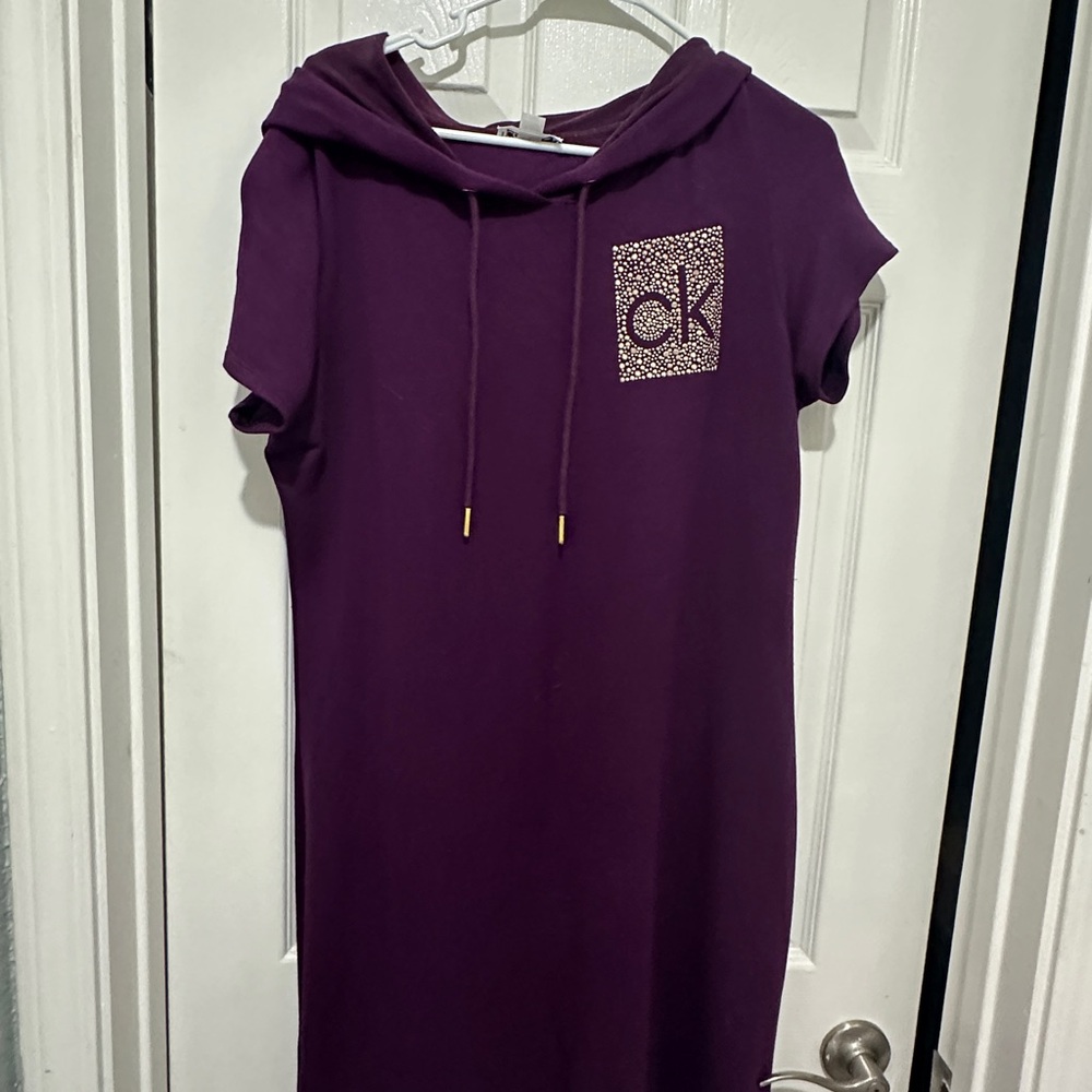 Calvin Klein Purple Hoodie Dress